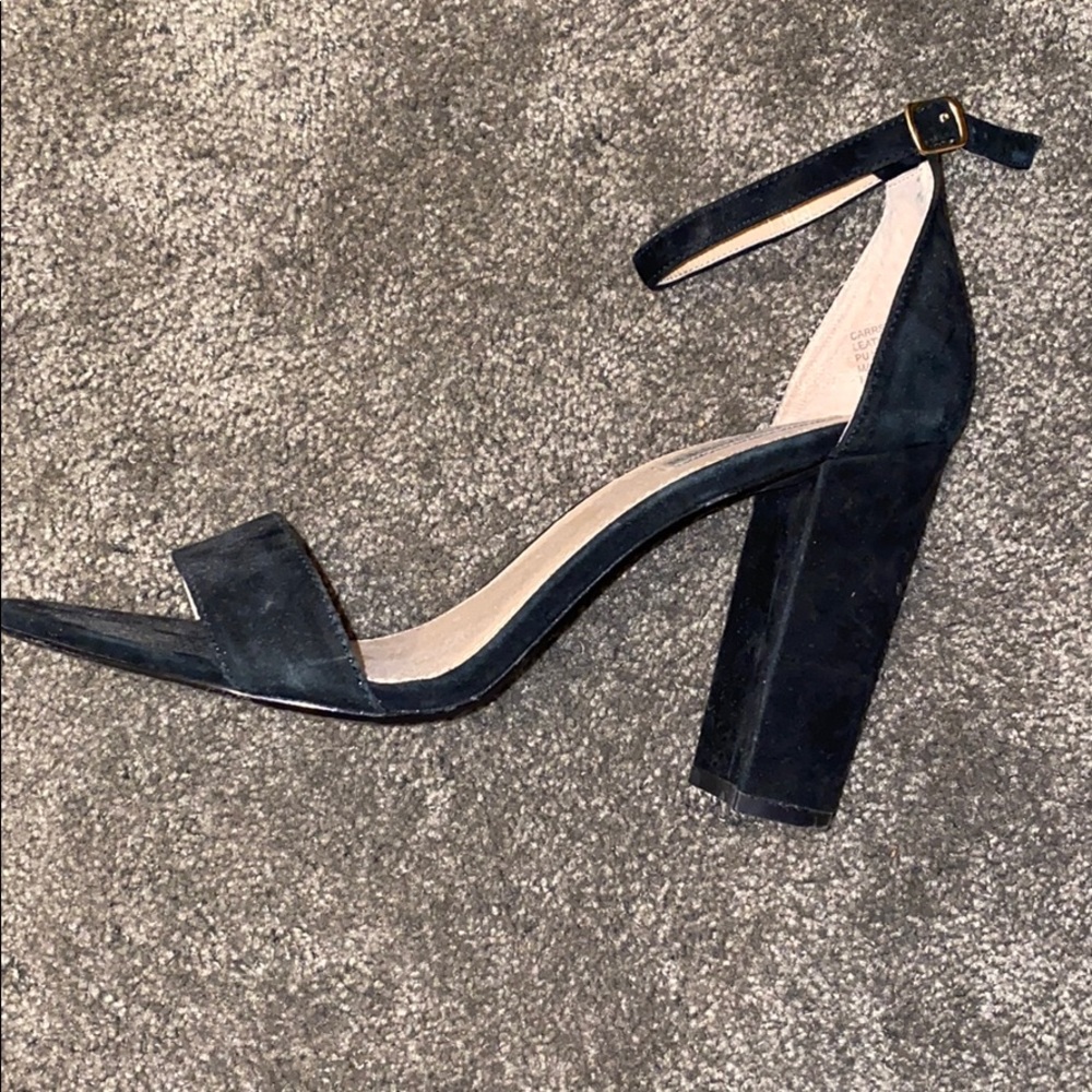 Black suede heel